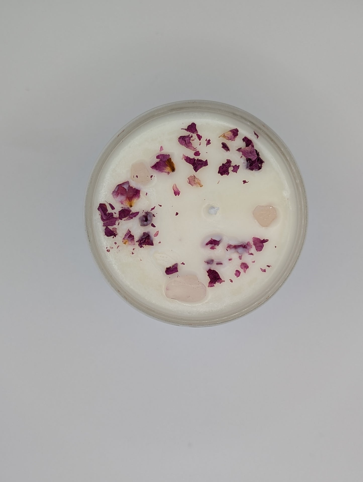 Roses & Quartz Soy Wax Candle with Gift Box